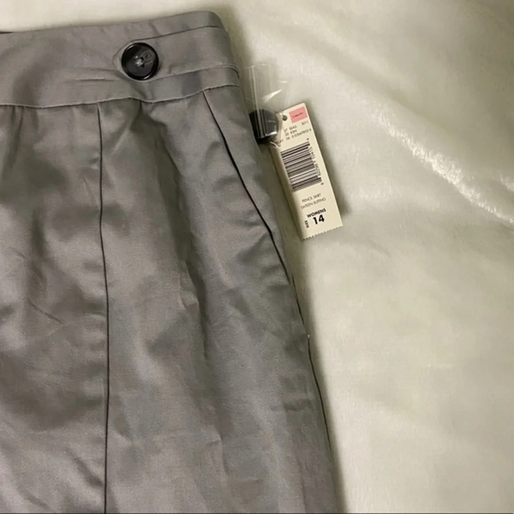 NWT Attention Gray Mini Skirt with Back Slit 14
